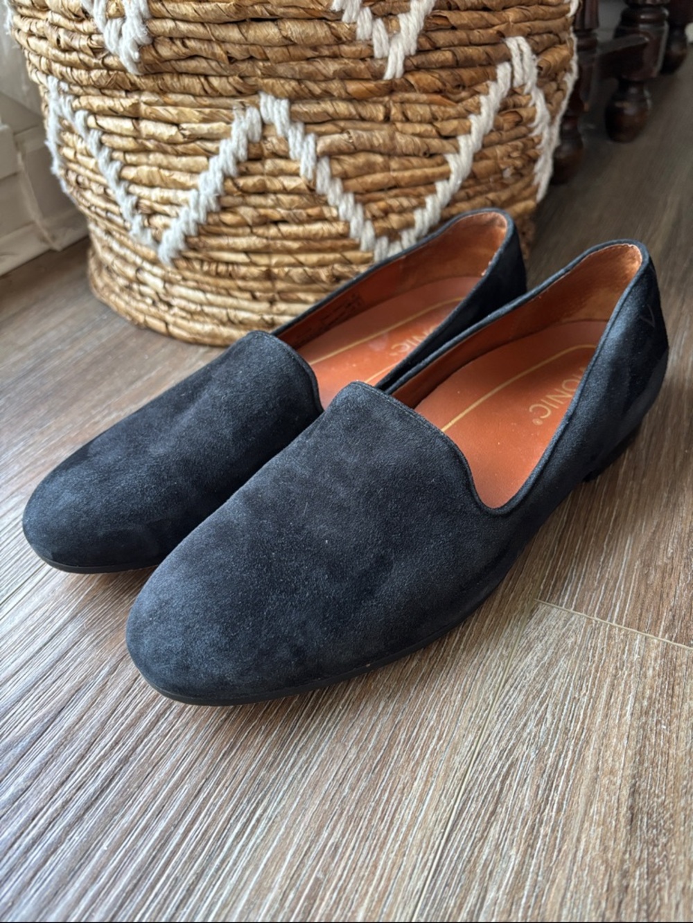 VIONIC ‘ WILLA’ Black Suede Slip-On Loafers 7.5